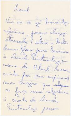 Mensagem para Manuel Raposo