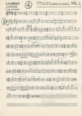 Parte de clarinete de "O velho e o novo"