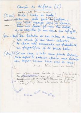 Letra da canção "Canção do disfarce"