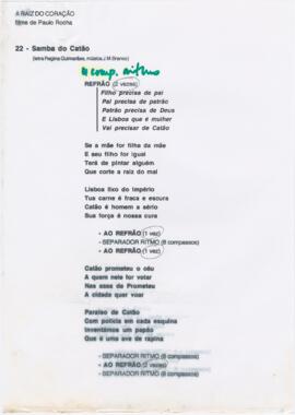 Letras de "Samba do Catão"