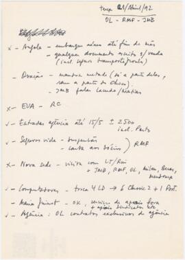 Apontamentos de reunião