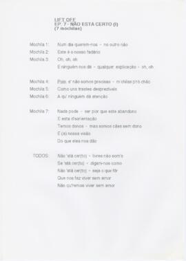 Ep. 7 - Não está certo (I)