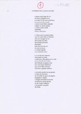 Letra da canção "E fomos pela água do rio"