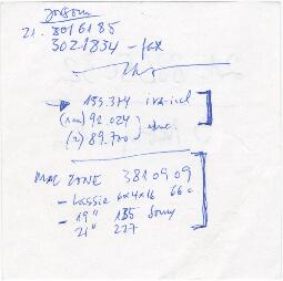 Orçamentos e contactos diversos