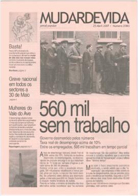 Número zero do jornal "Mudar de Vida"