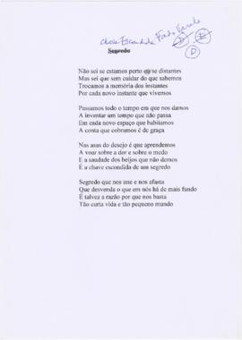 Letra da canção "Segredo"