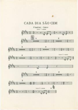 Parte de flautas (base) da canção "Cada Dia São Cem"