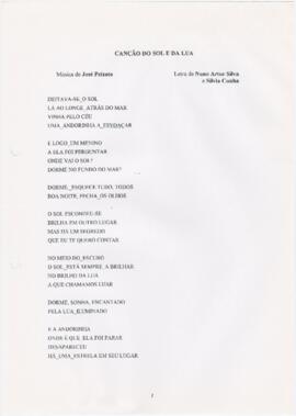Letra de "Canção do sol e da lua"