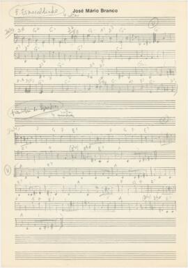 Partitura e cifras de "Fado Esmeraldinha" e de "Franklim das Quadras"