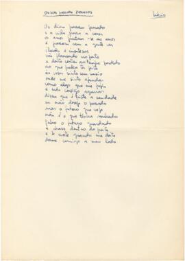 Letra da canção "Os dias passam parados"