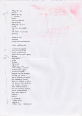 Texto de "Mudar de vida"