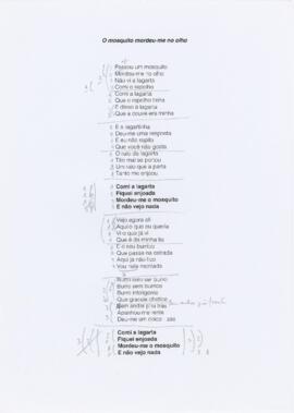 O mosquito mordeu-me no olho