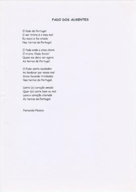 Poema "Fado dos ausentes"