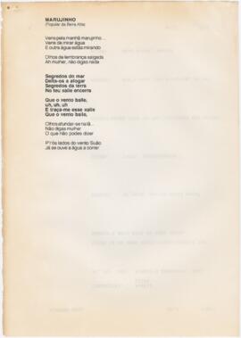 Letra da canção "Marujinho"