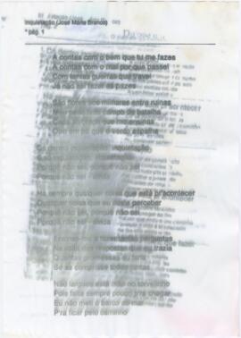 Letra da canção "Inquietação"