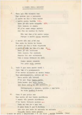 Letra da canção "A morte nunca existiu"