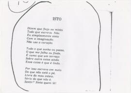 Poema "Isto"