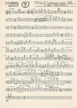Parte de clarinete de "Verdade segue o teu caminho"