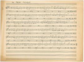 Partitura da melodia da canção "Ma soeur cosaque" + partitura da melodia da canção &quo...