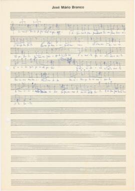 Partitura da canção "Soneto inglês"