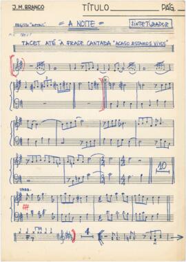 Parte de sintetizador de "A Noite"