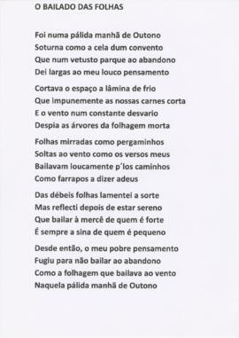 Letra da canção "O Bailado das Folhas"