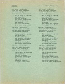 Letra da canção "Nevoeiro"