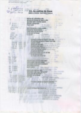 Letra da canção "As contas de Deus"