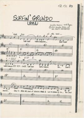 Partitura da canção "Surgin'Grundo"