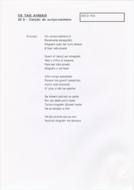 22 b- Canção do ouriço-cacheiro