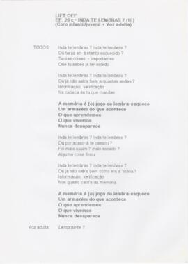 Ep. 26c - Inda te lembras? (III)