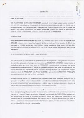 Contrato entre a EMI-Valentim de Carvalho e José Mário Branco