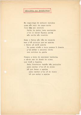 Letra da canção "Cega-rega das entrelinhas"