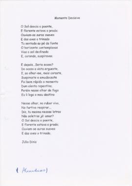 Poema "Momento decisivo"