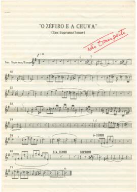 Parte de saxofone da canção "O Zéfiro e a chuva"