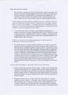 Ideias soltas para uma acusação