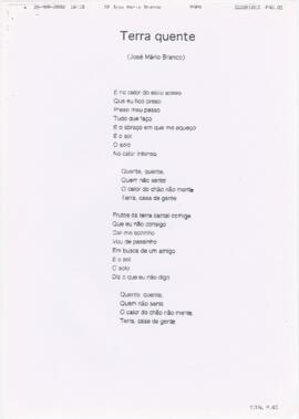Letra da canção "Terra Quente"