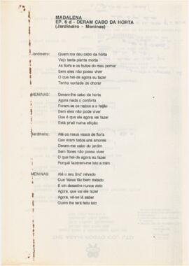 Letras de canções + guião