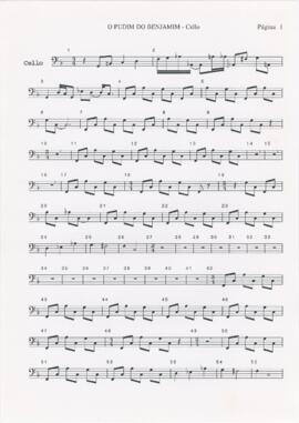 Parte de violoncelo de "O pudim do Benjamim"