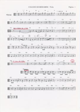 Parte de viola de arco de "O banho do Benjamim"