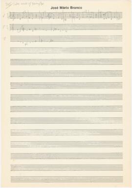 Partitura da canção "Balada daquele que cantou na tortura"