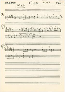 Parte de saxofone alto da canção "Agora"