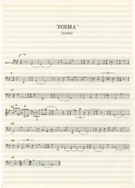 Parte de violoncelo da canção "Poema"