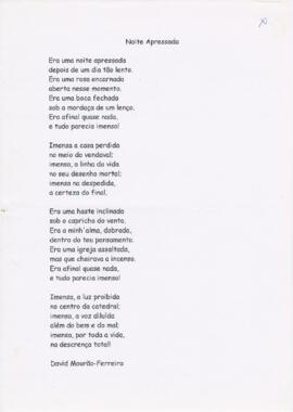 Poema "Noite apressada"