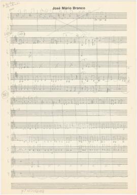 Partitura da canção "Pra chegar até amanhã"