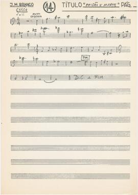 Parte de violoncelo de "Prisão e morte"
