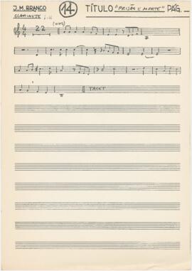Parte de clarinete de "Prisão e morte"
