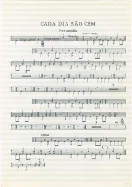 Parte de percussão da canção "Cada Dia São Cem"