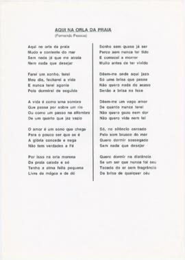 Poema "Aqui na orla da praia"