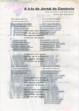 Letra da canção "A luta do Jornal do Comércio"